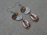 Cowrie Earrings Metal Copper Silver Gold Dangle Women Jewelry Fashion