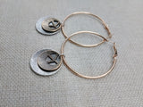 Peace Earrings Women Hoop Jewelry Gold Tone Stainless Steel Dangle Gift Ideas