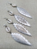 Tribal Earrings Women Silver Cowrie Jewelry Handmade Statement Long