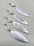 Tribal Earrings Women Silver Cowrie Jewelry Handmade Statement Long