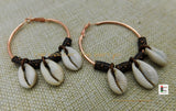 Hoop Earrings Stainless Steel Copper Jewelry Cowrie Women Dangle