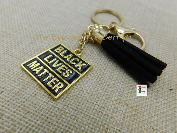 Black Lives Matter Keychains Gold BLM Accessories Black Owned – The Blacker  The Berry