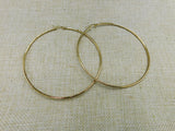 Gold Tone Hoop Earrings Stainless Steel Hoop Extra Large Women Jewelry Round