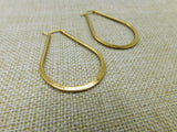 Gold Hoop Stainless Steel Hoop Earrings Long Women Jewelry