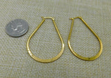 Gold Hoop Stainless Steel Hoop Earrings Long Women Jewelry