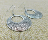 Silver Hoop Earrings Antique Fashion Jewelry Women Black Owned