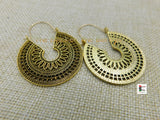 Antique Gold Hoop Earrings Women Jewelry