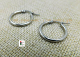 Silver Hoop Earrings Stainless Steel Jewelry Black Owned
