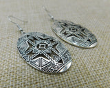 Antique Silver Earrings Women Ethnic Cross Fashion Jewelry