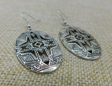 Antique Silver Earrings Women Ethnic Cross Fashion Jewelry