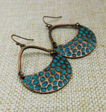 Antique Copper Earrings Women Boho Dangle Fashion Jewelry