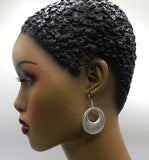 Silver Hoop Earrings Antique Fashion Jewelry Women Black Owned