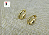 Gold Cowrie Post Earrings Stainless Steel Jewelry Black Owned