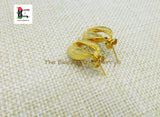 Gold Cowrie Post Earrings Stainless Steel Jewelry Black Owned