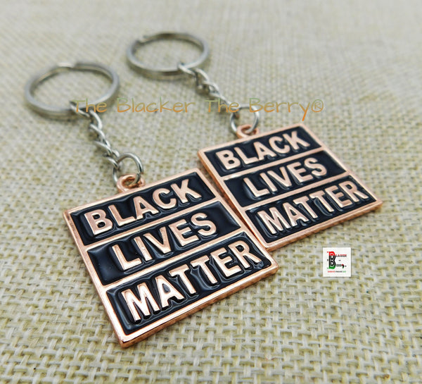 Black Lives Matter Keychains Copper Black BLM Accessories