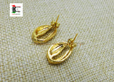 Gold Cowrie Post Earrings Stainless Steel Jewelry Black Owned