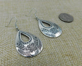 Silver Teardrop Fashion Earrings Antique Jewelry Women Black Owned