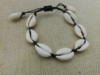 Cowrie Shell Bracelet Ethnic Jewelry Adjustable Black