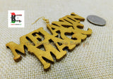 Melanin Magic Earrings Wooden Gold Jewelry Black Handmade The Blacker The Berry®