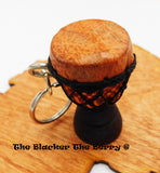 African Drum Keychain Car Accessories Gift Ideas Black Djembe