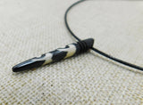 African Batik Stick Necklace Adjustable Women Men Black Owned Jewelry