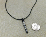 African Batik Stick Necklace Adjustable Women Men Black Owned Jewelry