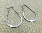 Stainless Steel Hoop Earrings Long Women Jewelry