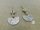 Antique Silver Earrings Cowrie Jewelry Dangle Handmade Women