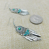 Women Turquoise Dangle Tassel Earrings Fashion Jewelry