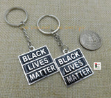 Black Lives Matter Keychains Black Silver BLM Accessories