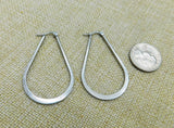 Stainless Steel Hoop Earrings Long Women Jewelry