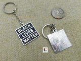 Black Lives Matter Keychains Black Silver BLM Accessories