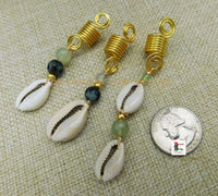 Hair Jewelry For Dreads Twist Braids Beaded Natural Stone Gold Tone Women