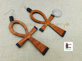 Ankh Earrings Wooden Jewelry Handmade The Blacker The Berry Design Black Owned