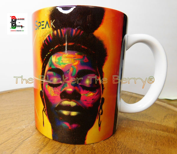 Mermaid Mug Cup Afrocentric Blue Handmade Black Owned Business – The  Blacker The Berry