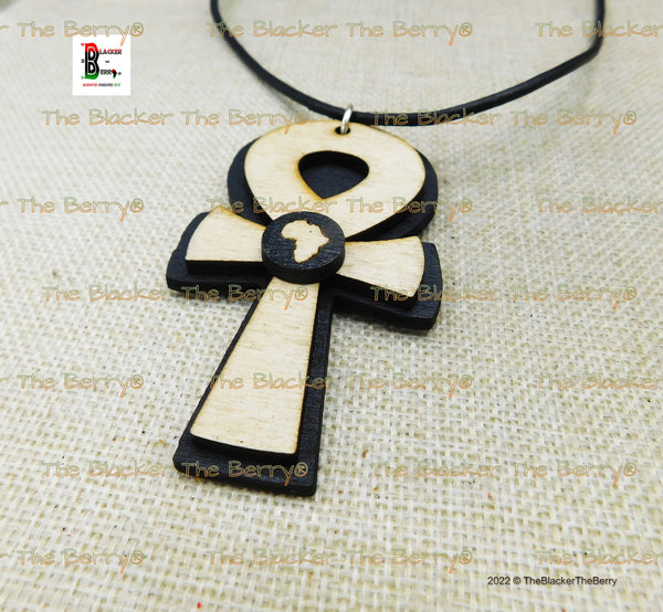 Large Ankh Necklace, African necklace, RBG, Rasta, Pan African
