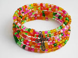 Christian Jewelry Set Silver Cross Bracelet Earrings Teen Gift Ideas Women Colorful