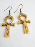 Ankh Earrings Gold Jewelry Egyptian Women