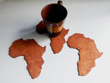Africa Coasters Home Decor Wooden Large Gift Ideas for Him African Dining Table Setting Set of 4