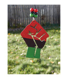 Black Power Fist Car Charm RBG  Car Accessories Red Black Green Rear View Mirror