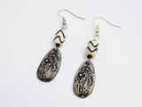Zebra Earrings African Ethnic Pewter Jewelry Beaded Women