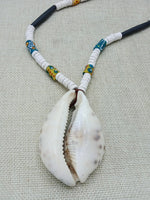 Large African Cowrie Beaded Jewelry Handmade Statement White Gift Ethnic Wedding Fashion