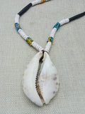 Large African Cowrie Beaded Jewelry Handmade Statement White Gift Ethnic Wedding Fashion