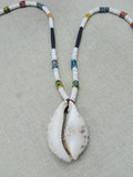 Large African Cowrie Beaded Jewelry Handmade Statement White Gift Ethnic Wedding Fashion