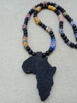 Men Necklaces Black Africa Krobo Beads Gift for Him Jewelry
