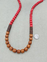 Wooden Beaded Necklace Handmade