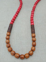 Wooden Beaded Necklace Handmade