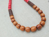 Wooden Beaded Necklace Handmade