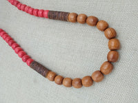 Wooden Beaded Necklace Handmade