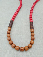 Wooden Beaded Necklace Handmade